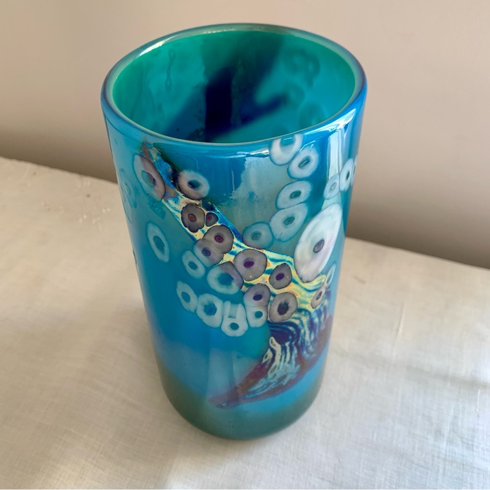 Robert Held Art Glass Vase Iridescent Freeform Vintage 1981 Calgary - Picture 3 of 9